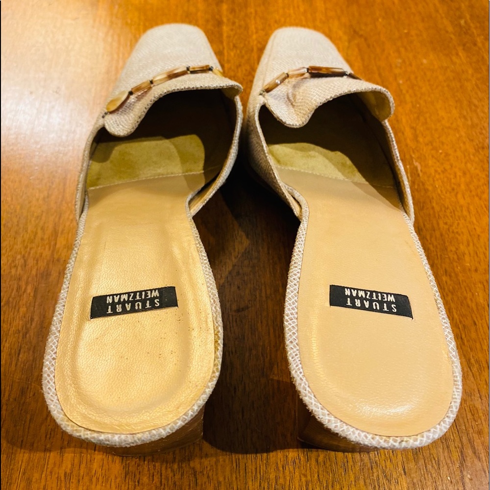 Stuart Weitzman Mules Reptil Leather Made in Spain New without tag Size 11.5 - Picture 5 of 13